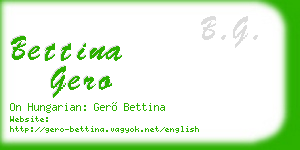 bettina gero business card